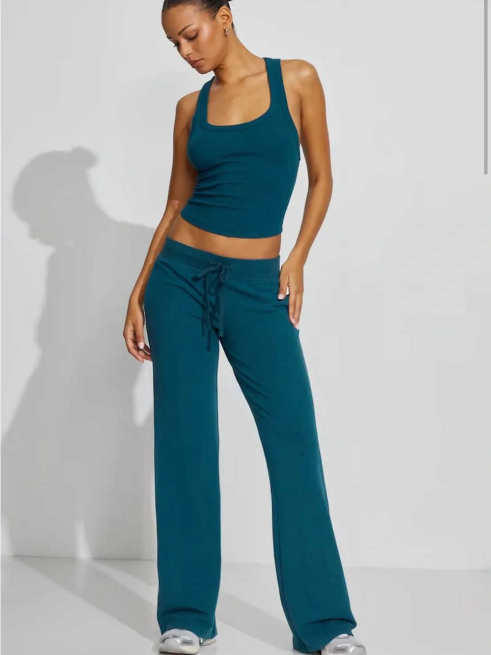 Garage Teal Polo Top with Snatch Booty StretchTerry™ Pants